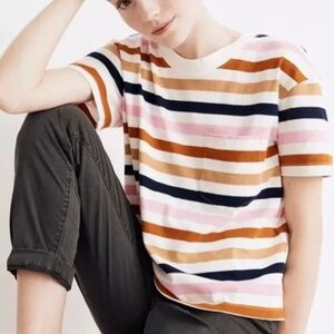 Madewell Multicolor Striped Short Sleeve Tee